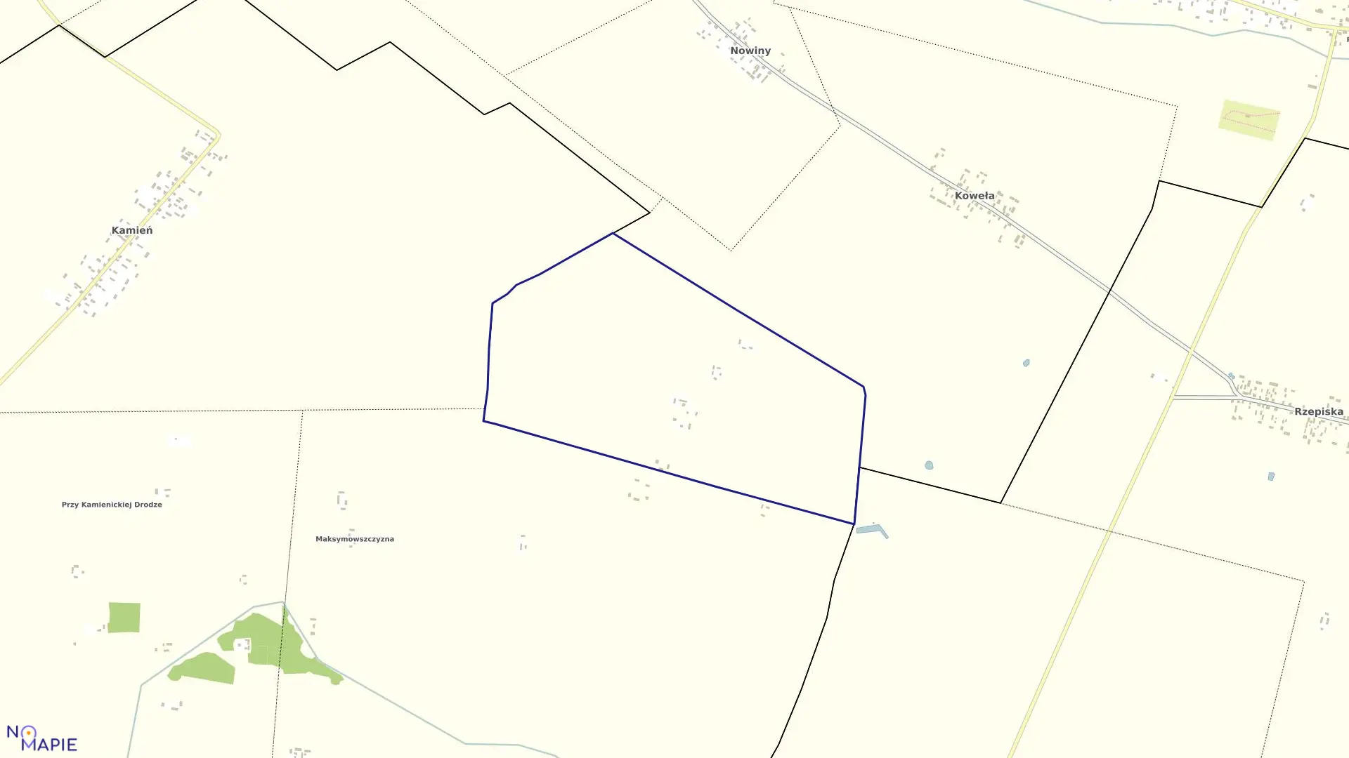 Mapa obrębu USNARSZCZYZNA w gminie Narew